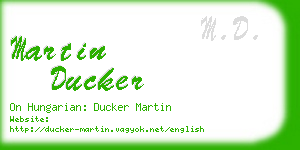 martin ducker business card